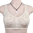 thumbnail image 1 of YWDJ Front Closure Bras for Women No Wire Front Closure Front Snap for Sagging Breasts Side Breast Collection Front Opening and Nursing Bras for Breastfeeding Khaki 40, 1 of 3
