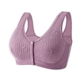 thumbnail image 1 of YWDJ Front Closure Bras for Women No Wire Front Closure Front Snap for Sagging Breasts Side Breast Collection Front Opening and Nursing Bras for Breastfeeding Purple 48, 1 of 9