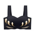 thumbnail image 1 of YWDJ Full Coverage Bras for Women Lined Pullover Sleep Bras No Wires Comfy Bras Wide Strap Push up Wrap Lounge Bras Padded Comfort Bras Solid Comfortable Bras Black XL, 1 of 4