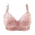 thumbnail image 1 of YWDJ Full Coverage Bras for Women Plus Size Push up No Underwire Comfort Straps Support Bralette Breathable Soft Bra for All Shapes Sagging Breasts Pink M, 1 of 5