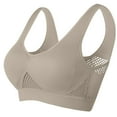 thumbnail image 1 of YWDJ Full Coverage Bras for Women Wide Straps Plus Size Pull on Push up Wirefree Comfort Straps Support Bralette Breathable Soft Bra for All Shapes Sagging Breasts Khaki 2XL, 1 of 2