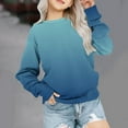 thumbnail image 1 of YWDJ Girls Crewneck Oversized Sweatshirt Kids Fashion Long Sleeve Pullover Tops 1-12 Years Blue 9-10T, 1 of 4