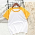 thumbnail image 1 of YWDJ Girls Graphic Tees Toddler Kids Boys Girl Comfortable Solid Color Short Sleeve Cotton T-shirt Top Yellow 140CM, 1 of 3