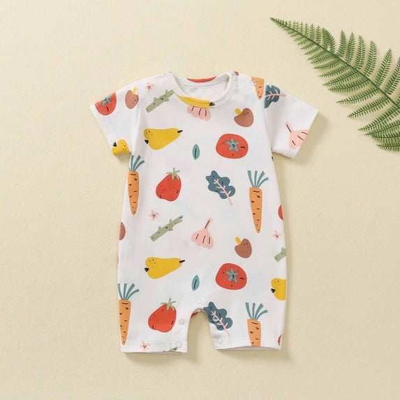 YWDJ Girls Outfit Sets Toddler Baby Girls Boys Short Sleeve Solid Color T-Shirt Jumpsuit Romper Red 3-6 Months