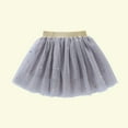 thumbnail image 1 of YWDJ Girls Skirts Toddler Girls Cute Party Dance Solid Color Net Yarn Sequins Stars Tulle Gray 11-12T, 1 of 7