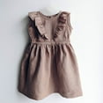 thumbnail image 1 of YWDJ Girls Spring Casual Dresses Childrens Dress Skirt Girls Clothing Small And Medium-sized Girls Performance Puffy Little Girl Princess Skirt 2-6Years Khaki 2Y, 1 of 3