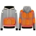 thumbnail image 1 of YWDJ Heated Sweatshirt Women Adult Fashion Plush Heating Loose Long Sleeve Blouse Thickening Hooded Sweatershirt Casual Tops Coat Gray XXL (Battery Pack Not Included), 1 of 9