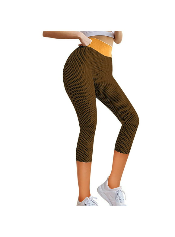 YWDJ High Waisted Workout Leggings for Women With Pockets Workout Yoga Athletic Stretch Leggings Fitness Running Gym Sports Active Pants for Everyday Wear Work Casual Event 48-Orange S