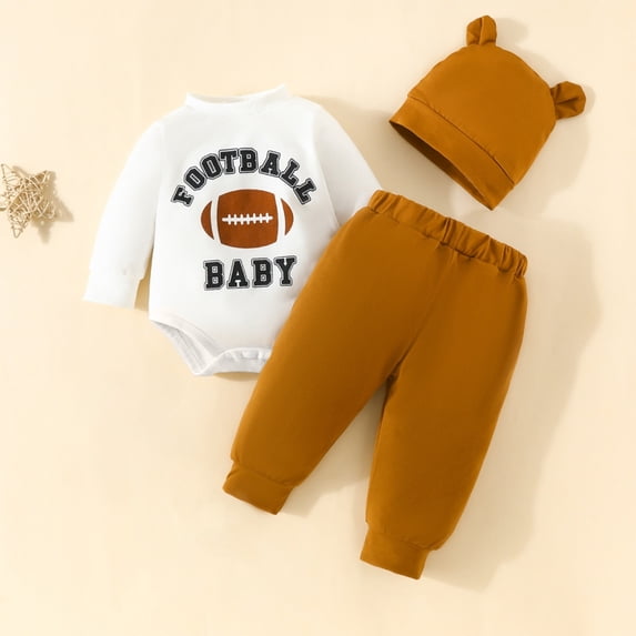 YWDJ Infant Girls Comfort Solid Color Long Sleeved Round Neck Top With Pants Hat Three Piece Set White 9 Months