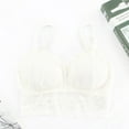 thumbnail image 1 of YWDJ Lace Bras for Women Push up Pullover Comfy Bras No Wires Lounge Bras Spaghetti Straps Full Coverage Wrap Comfortable Bras Padded Plus Size Lace Comfy Bras Solid Bras White One Size, 1 of 3