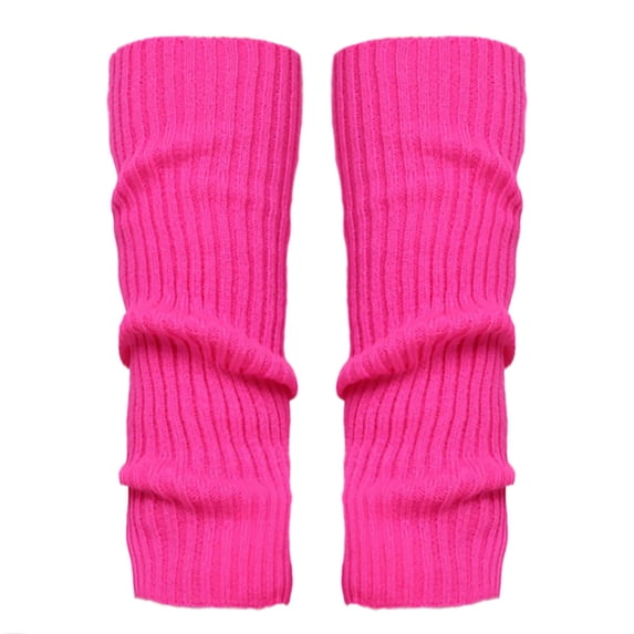 YWDJ Leg Warmers for Women Lady Leg Sets Pile Of Socks Autumn And Winter Keep Warm Wool Sock Knitting Foot Cover Hot Pink