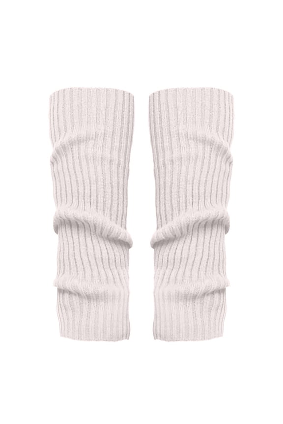 YWDJ Leg Warmers for Women Lady Leg Sets Pile Of Socks Autumn And Winter Keep Warm Wool Sock Knitting Foot Cover White free