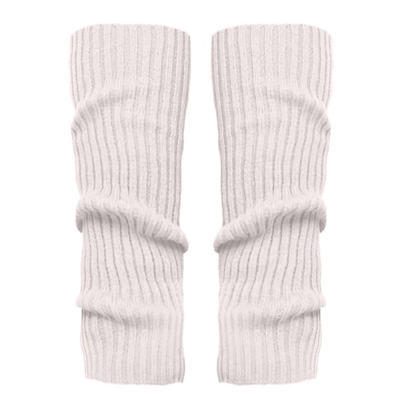 YWDJ Leg Warmers for Women Lady Leg Sets Pile Of Socks Autumn And Winter Keep Warm Wool Sock Knitting Foot Cover White free