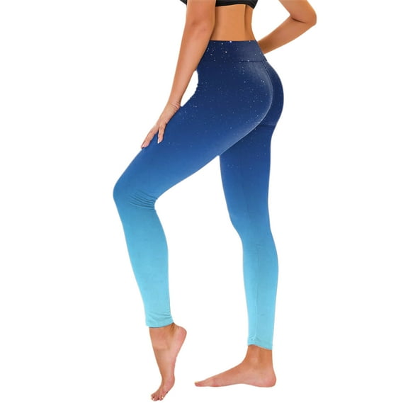 YWDJ Leggings for Women High Waisted Fitted Printed Yoga Long Pant ’s Stretch Leggings Fitness Running Gym Sports Full Length Active Pants Full Length Pants for Everyday Wear Work Casual 5-Blue XXL