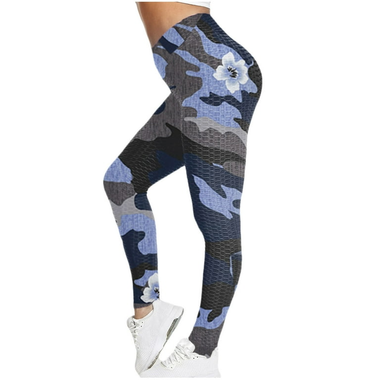 YWDJ Leggings for Women High Waist Women Bubble Print Hip Lifting Exercise  Fitness Running High Waist Yoga Pants Blue XS 