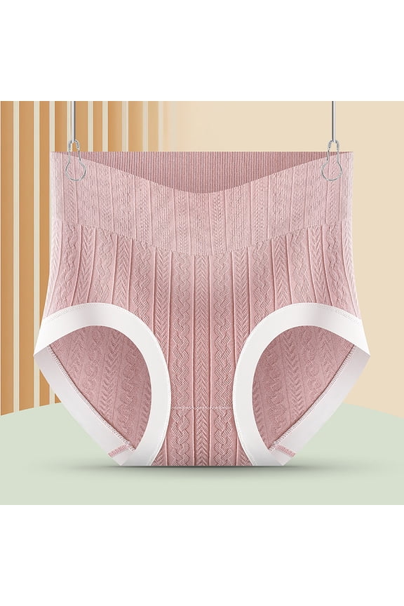 YWDJ Lightweight High Waist No Show Traceless Briefs Graphene Crotch High Waist Hip Lift Abdomen Tight Bodybuilding Briefs Pink M