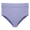 thumbnail image 1 of YWDJ Lightweight No Show Seamless Mid Waist Oversized Cotton Crotch Wrapped Buttocks Shorts Underwear Purple L, 1 of 4