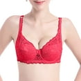 thumbnail image 1 of YWDJ Lounge Bras for Women Comfort Bras Underwire Sleep Bras Spaghetti Straps Half Cup Push up Wrap Comfy Bras Padded Comfort Bras Solid Lounge Bras Red S, 1 of 9