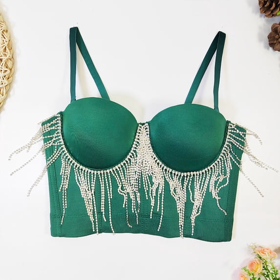 YWDJ Lounge Bras for Women Comfort Lounge Bras No Wire Comfortable Bras Spaghetti Straps Full Coverage Push up Wrap Bras Padded Comfy Bras Solid Sleep Bras Green XL