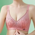 thumbnail image 1 of YWDJ Lounge Bras for Women Comfort Pullover Comfy Bras No Wire Lounge Bras Wide Strap Full Coverage Push up Seamless Comfortable Bras Padded Comfort Bras Wrap Solid Bras Pink L, 1 of 4