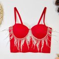 thumbnail image 1 of YWDJ Lounge Bras for Women Comfort Sleep Bras Wirefree Comfy Bras Spaghetti Straps Full Coverage Push up Wrap Lounge Bras Padded Comfy Bras Solid Comfortable Bras Red M, 1 of 6