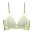 thumbnail image 1 of YWDJ Lounge Bras for Women Plus Size Bras Size Small Wirefree Sleep Bras Adjustable Straps Half Cup Push up Wrap Comfy Bras Padded Comfortable Bras Solid Lounge Bras Green S, 1 of 2