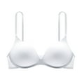 thumbnail image 1 of YWDJ Lounge Bras for Women Plus Size Sleep Bras Size Small No Wire Comfy Bras Adjustable Straps Half Cup Push up Wrap Lounge Bras Padded Lace Bras Solid Comfortable Bras White S, 1 of 2