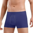 thumbnail image 1 of YWDJ Mens Boxer Briefs Underwear Cotton Plus Size Lightweight No Show Solid Men Briefs Comfortable Cotton Middle Waist Panties Briefs Blue L, 1 of 8