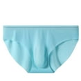 thumbnail image 1 of YWDJ Mens Underwear Men Solid Color Ice Silk Seamless One Piece Briefs Sky Blue M, 1 of 3