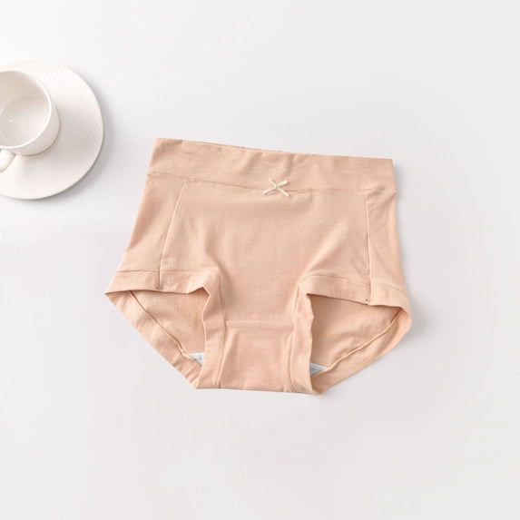 YWDJ Panties for Women Plus Size Cotton Breathable Lightweight High Waist No Show Sexy Solid Color High Waist Underwear Plus Size Breathable Briefs Beige 4XL