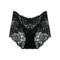 thumbnail image 1 of YWDJ Panties for Women Lace Lightweight No Show Sexy Lace Underwear Lingerie Thongs Panties Ladies Hollow Out Underwear Black XL, 1 of 2