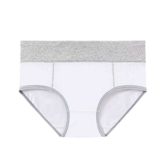 YWDJ Period Underwear for Women Plus Size Cotton Lightweight High Waist No Show Large Seamless Cotton High Waist Briefs Hip Lifting Underpants White XL