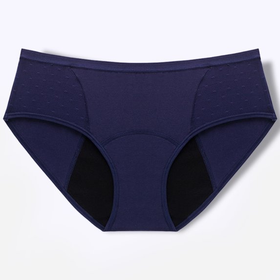 YWDJ Period Underwear for Women Cotton Lightweight No Show Solid Color Sexy Mesh Leak Proof Physiological Menstrual Underwear Blue M