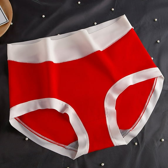 YWDJ Panties for Women Plus Size Cotton Lightweight No Show Oversized Comfortable Cotton Underwear Red 3XL