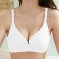 thumbnail image 1 of YWDJ Plus Size Strapless Bras for Women Bras Size Small Wirefree Sleep Bras Adjustable Straps Full Coverage Push up Wrap Comfy Bras Padded Comfortable Bras Solid Lounge Bras White XL, 1 of 3