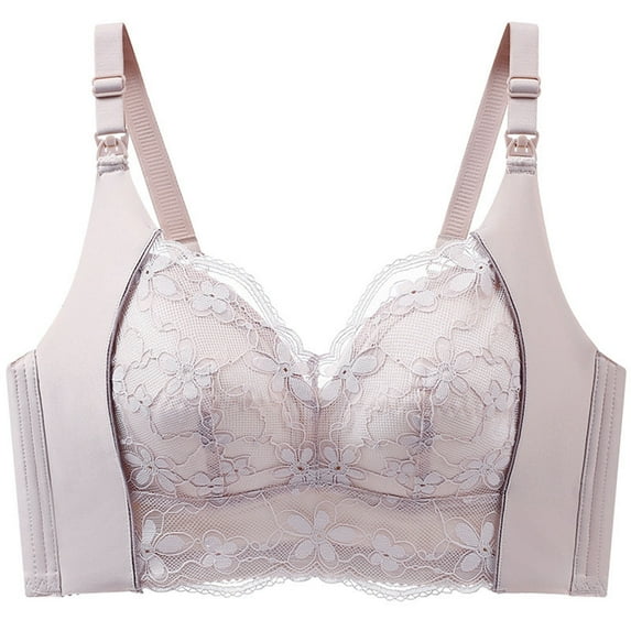 YWDJ Plus Size Strapless Bras for Women Closure in Back Comfy Bras No Underwire Lounge Bras Adjustable Straps Full Coverage Push up Wrap Comfortable Bras Padded Lace Comfort Bras Solid Bras Pink XL