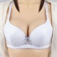 thumbnail image 1 of YWDJ Plus Size Strapless Bras for Women Comfortable Bras Underwire Bras Adjustable Straps Half Cup Push up Wrap Sleep Bras Padded Plus Size Lace Bras Solid Comfy Bras White XL, 1 of 4