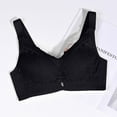 thumbnail image 1 of YWDJ Plus Size Strapless Bras for Women Front Close Bras Wireless Sleep Bras Adjustable Straps Full Coverage Push up Wrap Comfy Bras Padded Plus Size Lace Bras Button Lounge Bras Black L, 1 of 4