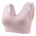 thumbnail image 1 of YWDJ Plus Size Strapless Bras for Women Pullover Gym Bras Wireless Yoga Bras Wide Strap Full Coverage Bras Push up Low Support Wrap Sleep Bras Padded Comfy Bras Comfort Solid Bras Purple One Size, 1 of 5