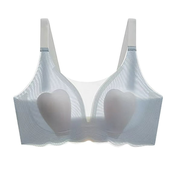 YWDJ Push up Bras for Women Back Closures Sleep Bras No Wire Comfy Bras Adjustable Straps Full Coverage Wrap Lounge Bras Padded Plus Size Lace Comfy Bras Comfortable Bras Gray XL