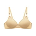 thumbnail image 1 of YWDJ Push up Bras for Women Closure in Back Bras Size Small No Underwire Sleep Bras Adjustable Straps Half Cup Wrap Comfy Bras Padded Comfy Bras Solid Lounge Bras Beige S, 1 of 2