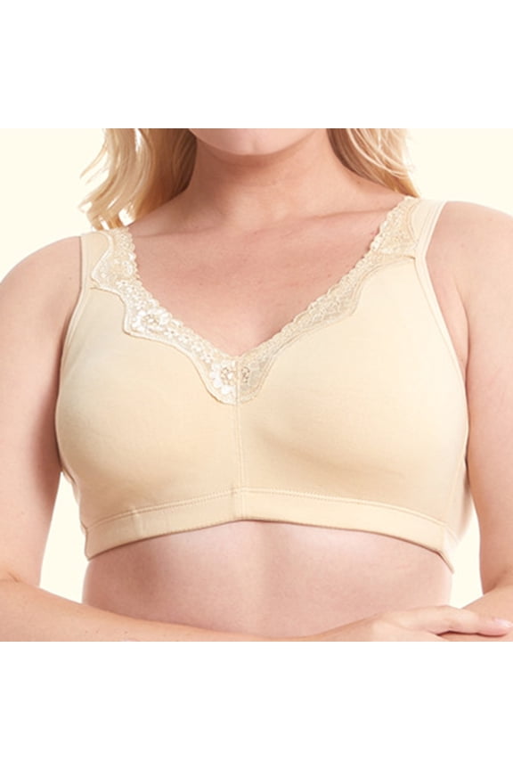 YWDJ Push up Bras for Women Closure in Back Bras Wirefree Sleep Bras Wide Strap Half Cup Wrap Comfy Bras Padded Plus Size Lace Comfort Bras Lounge Bras Yellow M