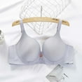 thumbnail image 1 of YWDJ Push up Bras for Women Closure in Back Lounge Bras Underwire Comfortable Bras Wide Strap Full Coverage Wrap Bras Padded Plus Size Comfort Bras Solid Sleep Bras Gray 3XL, 1 of 3