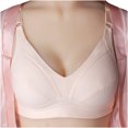 thumbnail image 1 of YWDJ Push up Bras for Women Closure in Back Lounge Bras Wirefree Comfortable Bras Adjustable Straps Full Coverage Wrap Bras Padded Lace Comfort Bras Solid Sleep Bras Khaki 95, 1 of 3