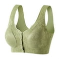 thumbnail image 1 of YWDJ Push up Bras for Women Plus Size Front Close Comfy Bras No Wires Lounge Bras Wide Strap Full Coverage Wrap Comfortable Bras Padded Plus Size Lace Comfortable Bras Solid Bras Green 2XL, 1 of 7