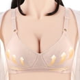 thumbnail image 1 of YWDJ Push up Bras for Women Plus Size Lounge Bras Wirefree Comfortable Bras Adjustable Straps Half Cup Wrap Bras Padded Plus Size Comfort Bras Solid Sleep Bras Beige L, 1 of 5