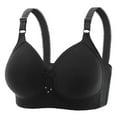 thumbnail image 1 of YWDJ Push up Bras for Women Plus Size Padded Closure in Back Lounge Bras No Underwire Comfortable Bras Adjustable Straps Full Coverage Wrap Bras Padded Plus Size Comfy Bras Solid Bras Black M, 1 of 5