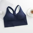 thumbnail image 1 of YWDJ Push up Bras for Women Plus Size Wide Back Wide Strap No Wires Spaghetti Straps Full Coverage Bras Low Support Racerback Padded Plus Size Bras Comfort Wrap Solid Bras Navy L, 1 of 3