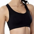 thumbnail image 1 of YWDJ Push up Bras for Women Pullover Sports Bras No Wire Workout Bras Wide Strap Full Coverage Gym Bras Low Support Hollow Yoga Bras Padded Mesh Lounge Bras Comfy Wrap Solid Bras Black M, 1 of 5
