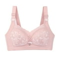 thumbnail image 1 of YWDJ Push up Bras for Women Bras Wireless Sleep Bras Adjustable Straps Half Cup Wrap Comfy Bras Padded Comfort Bras Lounge Bras Pink XL, 1 of 8